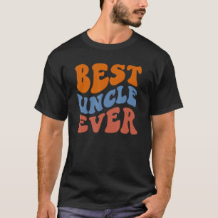 Camiseta Retro Groovy Melhor Tio Nunca Onda Hippie Boho 70s