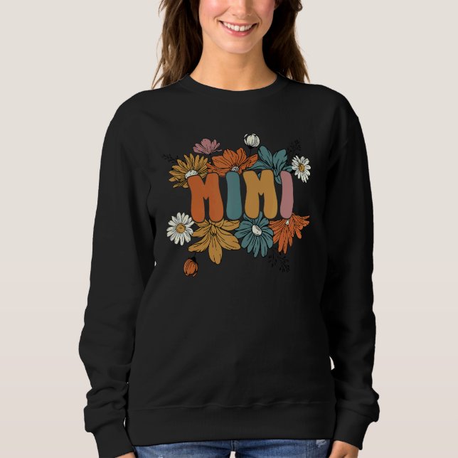 Camiseta Retro Groovy Mimi One Thankful Mimi Thanksgiving F (Frente)