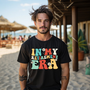 Camiseta Retro Groovy Na Minha Era de Aposentadoria Aposent
