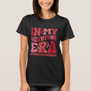 Camiseta Retro Groovy Na Minha Era de Sobrevivente Traço de