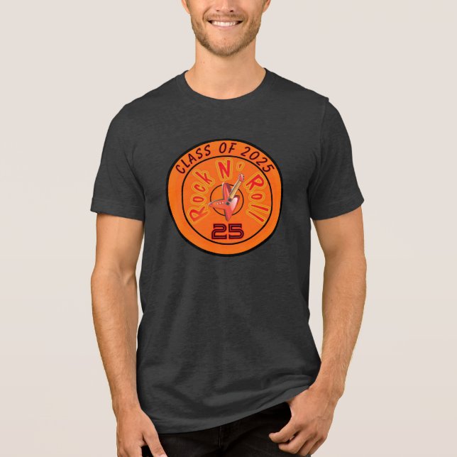 Camiseta Retro Groovy Nostalgia Rock N Roll (Frente)