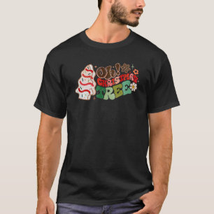 Camiseta Retro Groovy Oh Árvore De Natal Bonito Faz Xm Engr