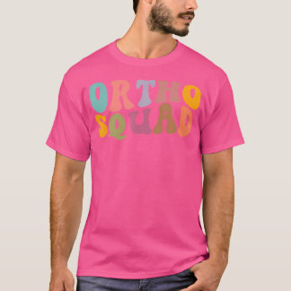 Camiseta Retro Groovy Ortho Squad Ortho Nurse Médico