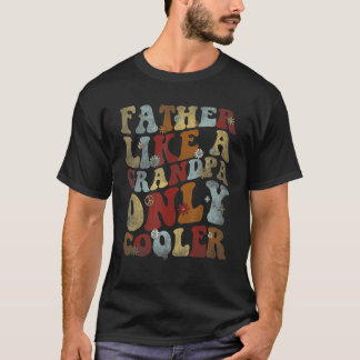 Camiseta Retro Groovy Padre como um vovô só é mais legal