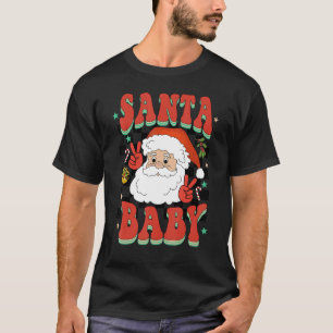 Camiseta Retro Groovy Papais noeis bonitos Homens de Natal 