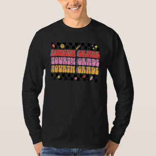 Camiseta Retrô Groovy Quarta Série 4ª Série Professor(a) Vo