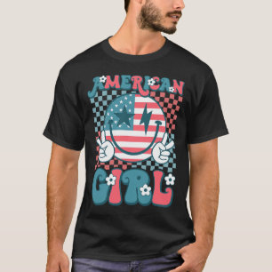 Camiseta Retro Groovy Quarto De Julho Sorria Gir Americana