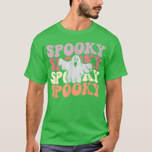 Camiseta Retro Groovy Spooky Ghost Boo Halloween Costume Sc