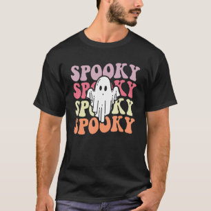 Camiseta Retro Groovy Spooky Ghost Boo Halloween Costume Sc
