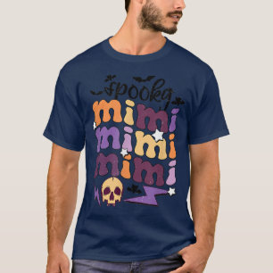 Camiseta Retro Groovy Spooky Mimi Fall Halloween Thanksgivi