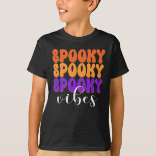 Camiseta Retro Groovy Spooky Vibes Halloween