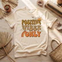 Camiseta Retro Groovy Sunshine Vibrações Positivas