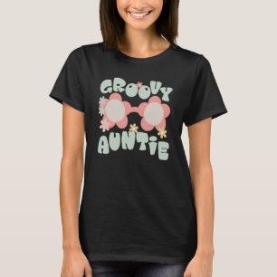 Camiseta Retro Groovy Tia da tia Correspondente Família 1ru