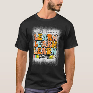 Camiseta Retro Groovy, todos vão aprender hoje Professor de