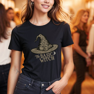 Camiseta Retro Groovy Witchy Hat Halloween Womens Costume