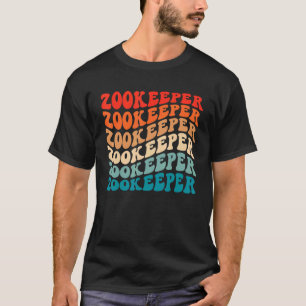 Camiseta Retro Groovy Zookeeper Safari 70s Vintage Boho W