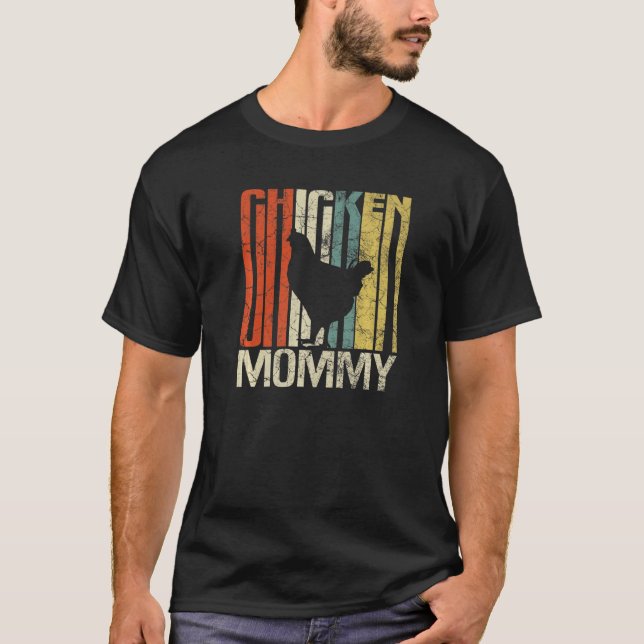 Camiseta Retro grunge farmer chicken mommy chicken   (Frente)