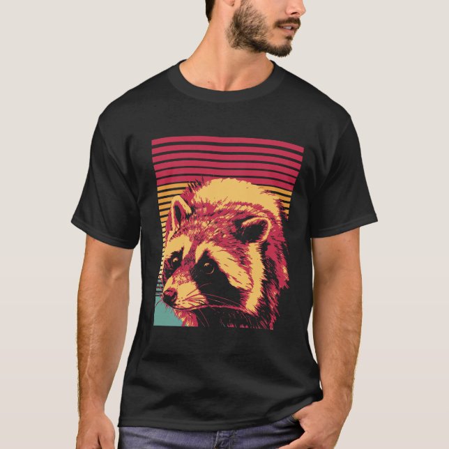 Camiseta Retro guaxinim (Frente)
