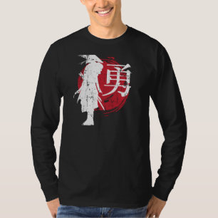 Camiseta Retro Guerreiro Japonês Samurai Japão Escrevendo H