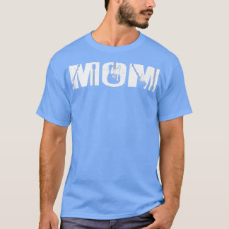 Camiseta Retro Guitarrista Mãe Dia de as mães de Violão Mus