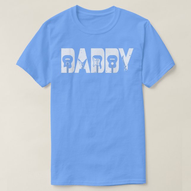 Camiseta Retro Guitarrista Padre Pai Dia de os pais De Viol (Frente do Design)