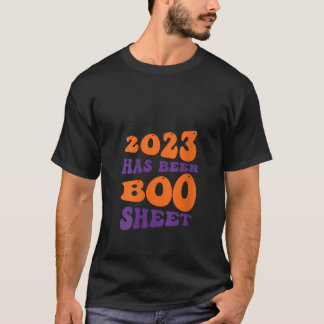 Camiseta Retro Halloween 2023 Foi Uma Folha De Boo V Pescoç