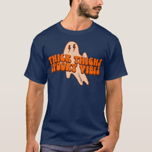 Camiseta Retrô Halloween Coxas grossas Víblias bruxas Witch