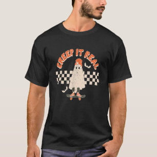Camiseta Retro Halloween Crepe It Real Vintage Ghost Hallow