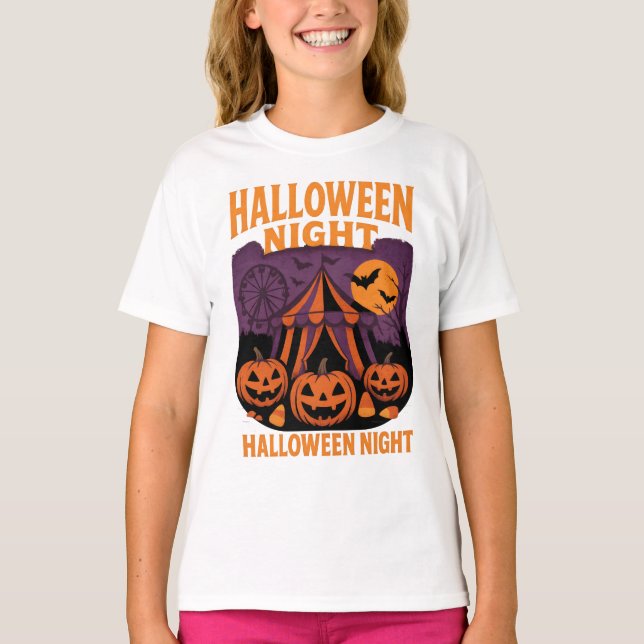 Camiseta Retro Halloween Festival Roupas Unisex (Frente)