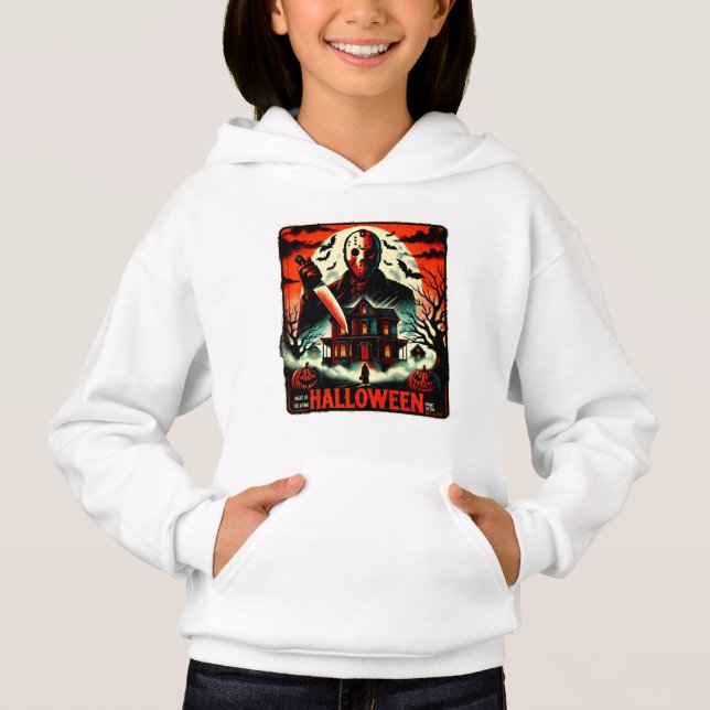 Camiseta Retro Halloween Horror Night 80s Slasher Vibes (Frente)