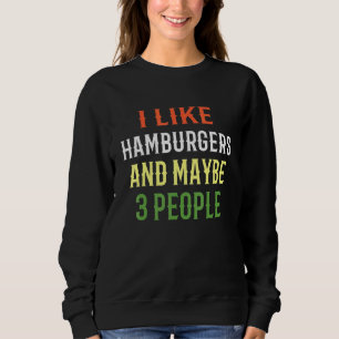 Camiseta Retro Hamburger Eu Gosto De Hamburgers E Talvez 3