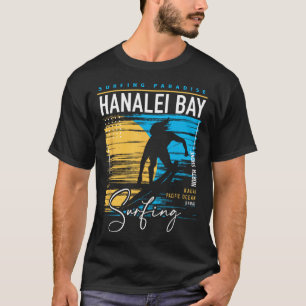 Camiseta Retro Hanalei Y Kauai Costa Norte Surfando Surf Ha