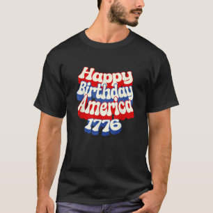 Camiseta Retro Happy 250th Birthday America 1776 2026 EUA J