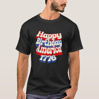 Camiseta Retro Happy 250th Birthday America 1776 2026 EUA J