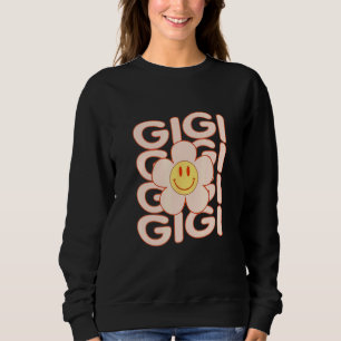 Camiseta Retro Happy Face GIGI Groovy Daisy Flower Smile Tr