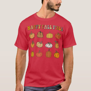 Camiseta Retro Happy Fall Yall Pumpkin Patch outono