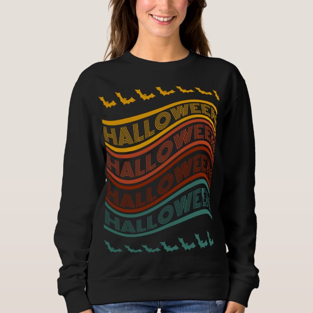 Camiseta Retro Happy Halloween (Frente)