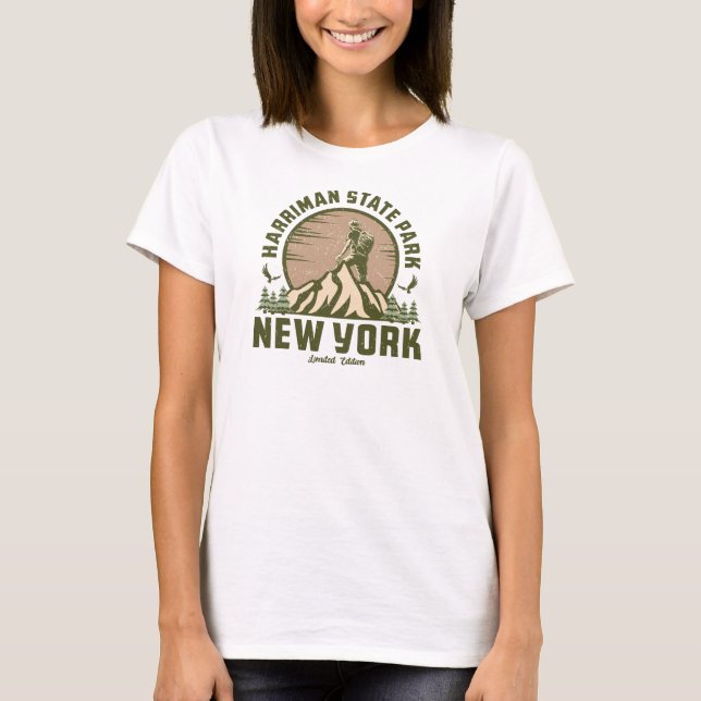 Camiseta Retro Harriman State Park Hike Sunset (Frente)