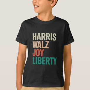 Camiseta Retro Harris Valsa 2024 Harris Walz Alegria Liberd