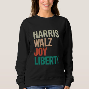 Camiseta Retro Harris Valsa 2024 Harris Walz Alegria Liberd