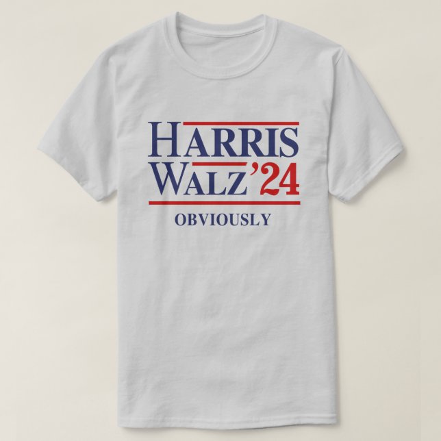 Camiseta Retro Harris Walz 24 - Obviamente (Frente do Design)