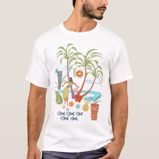 Camiseta Retro havaiano do meio século