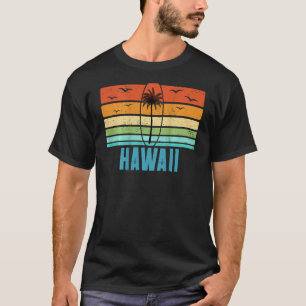 Camiseta Retro Hawaii Beach Surfboard Surfing 70's Vintage