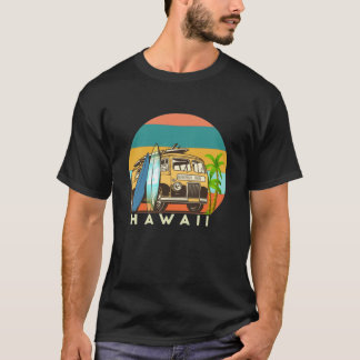 Camiseta Retro Hawaii Hippie Van Beach Surfer