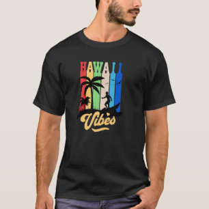 Camiseta Retro Hawaii Vibes Surfing Beach Waves Sunset Beac