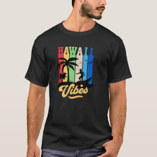 Camiseta Retro Hawaii Vibes Surfing Beach Waves Sunset Beac