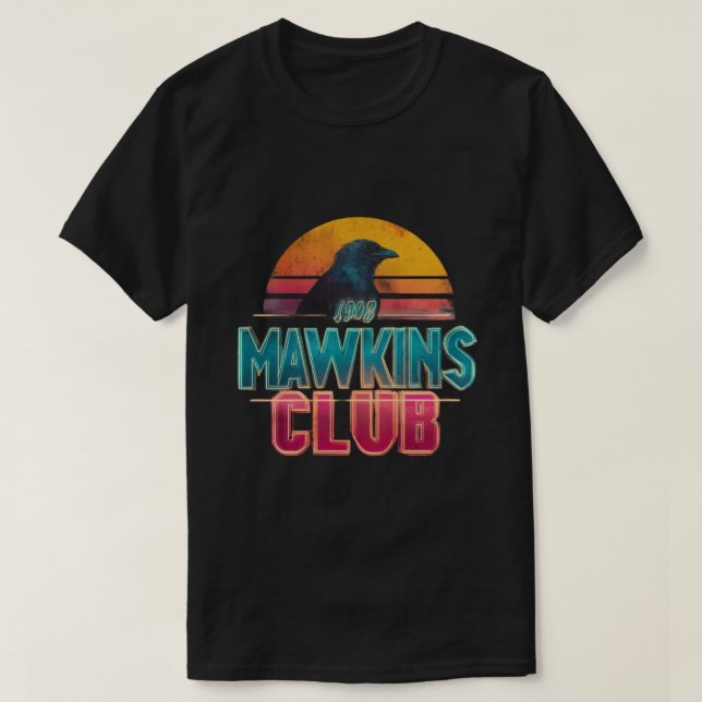 Camiseta Retro Hawkins 85 Midnight Club (Frente do Design)