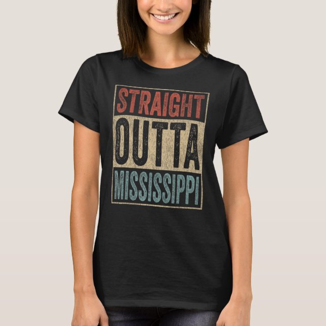 Camiseta Retro Hetero fora do Mississippi (Frente)