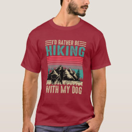 Camiseta Retro Hiking Dog Lover Mountain Graphic