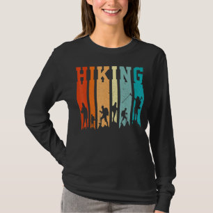 Camiseta Retro Hiking Hike Camp Vintage Sunset Hiker Graphi